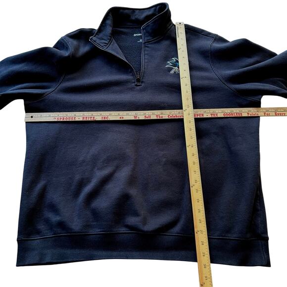 Sport-tek sharks pull over sweatshirt 1/4 zip sharks NHL corona black men’s 2XL - Picture 7 of 7